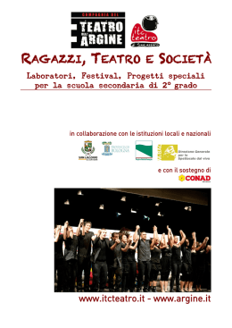 ragazzi, teatro e societ&agrave; - Istituto Lazzaro Spallanzani