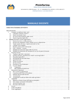 Manuale del docente