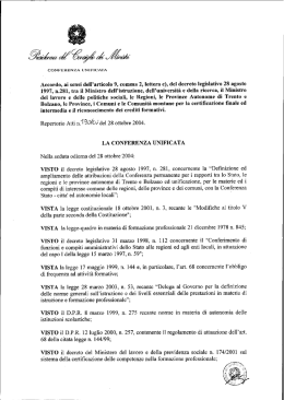28 ottobre 2004 - archivio dell`area Istruzione