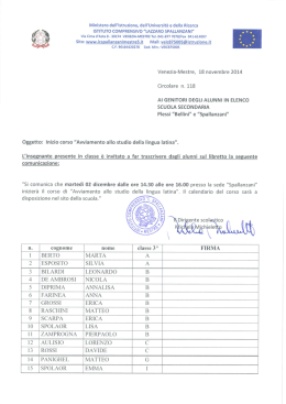 Via Cima d`Asta 8 - 30174 VENEZIA-MESTRE Tel. 041