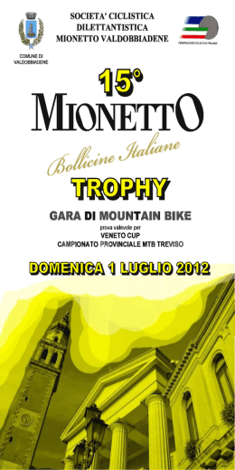 Libretto Mionetto Trophy 2012 r