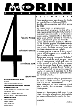 1999 / 4 - MOTO MORINI CLUB ROMA
