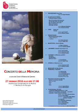 Locandina e programma... - Conservatorio di Musica di Perugia
