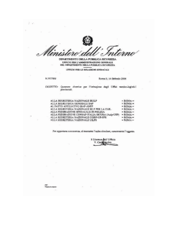 Istituzione Uffici Tecnico