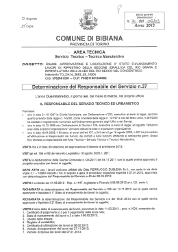 n. &ldquo;il del &copy;62&reg;3 - Albo pretorio e trasparenza