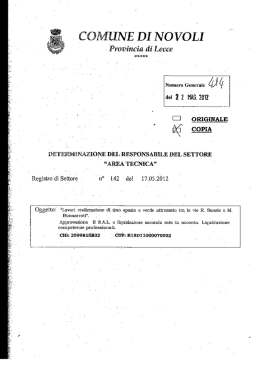 Page 1 .ßf- DI No VOLI Pruiŕinciü di LECCE Numeral Genernie de: 2