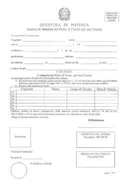 UESTURA Dl P&Icirc;ENZA. - Questure sul web