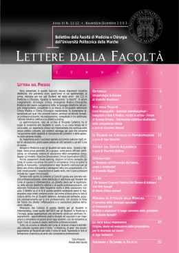 LETTERE 2003 11-12 - Facolt&agrave; di Medicina e Chirurgia