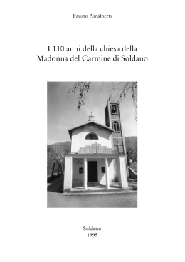 I 110 anni della chiesa della Madonna del Carmine di Soldano