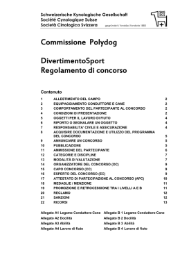 Commissione Polydog DivertimentoSport Regolamento di concorso