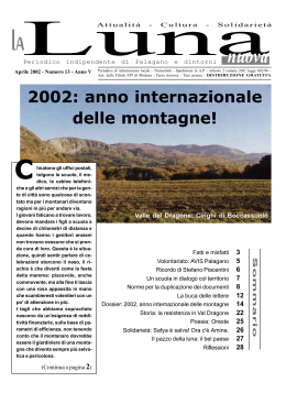 2002: anno internazionale delle montagne!