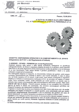 08D 2014-2015 DISPOSIZIONI DI COMPORTAMENTO