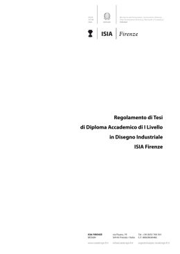 Regolamento di tesi - ISIA Design Firenze