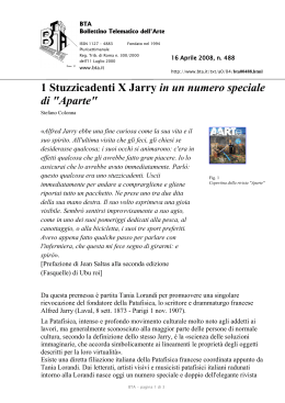 1 Stuzzicadenti X Jarry in un numero speciale di "Aparte"