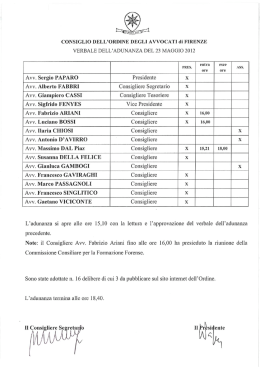 verbale 23.05.2012 - Ordine degli Avvocati di Firenze