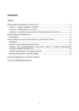 revisione del regolamento generale d`istituto