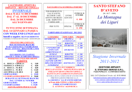 La Montagna dei Liguri Stagione Invernale 2011-2012