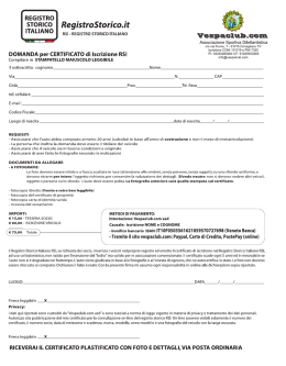 domanda registrazione auto