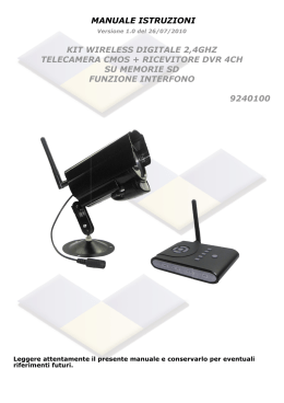 manuale istruzioni kit wireless digitale 2,4ghz telecamera cmos +