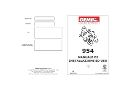 manuale di installazione ed uso
