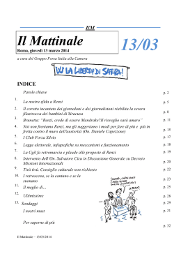 13 marzo 2014 - Il Mattinale
