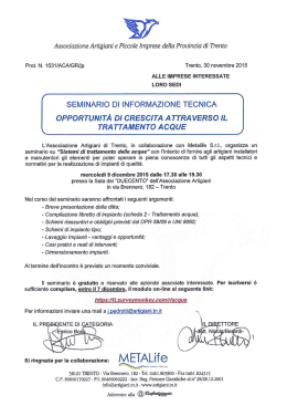 Invito a Seminario OPPORTUNITA` DI CRESCITA ATTRAVERSO IL