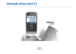 Manuale d`uso del E71