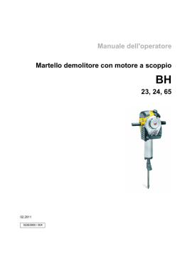 Manuale dell`operatore Martello demolitore con motore a scoppio 23