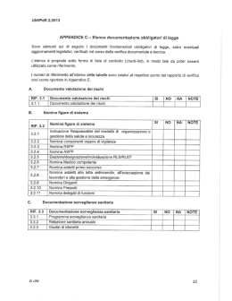 Scarica l`elenco della documentazione obbligatoria