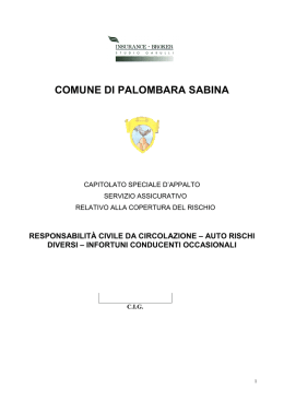 Comune Palombara S. - Capitolato RCA