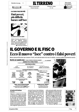 Il nuovo Isee contro i falsi poveri