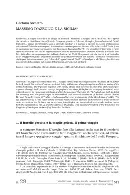 Massimo D`Azeglio e la Sicilia