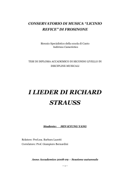 I Lieder di Richard Strauss - Barbara Lazotti