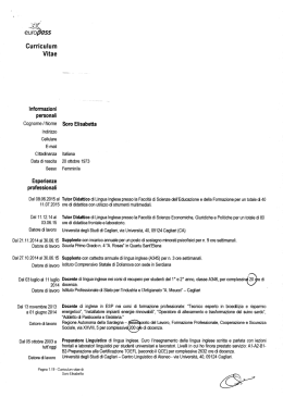 CV - Università degli studi di Cagliari.