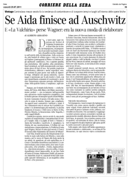 Se Aida ﬁnisce ad Auschwitz