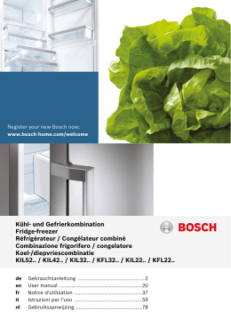 und Gefrierkombination Fridge-freezer R&eacute;frig&eacute;rateur