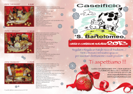 impaginato natale 2013.indd - Caseificio "San Bartolomeo"