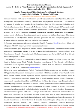 Tirocinio Formativo obbligatorio - Università degli Studi di Messina