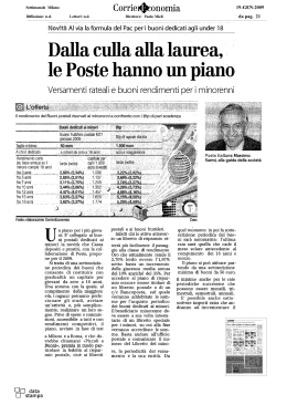 Dalla culla alla laurea