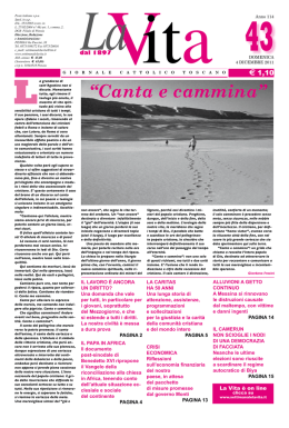 &ldquo;Canta e cammina&rdquo;