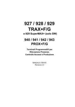 927 / 928 / 929 TRAX+F/G