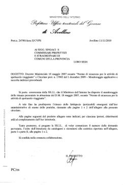 `Ministero dell `Interno - Prefettura di Avellino UTG
