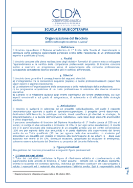Tirocinio - Conservatorio di Musica Pescara