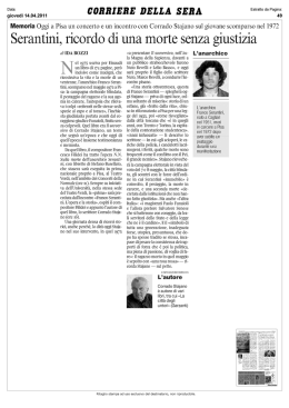 Serantini, ricordo di una morte senza giustizia