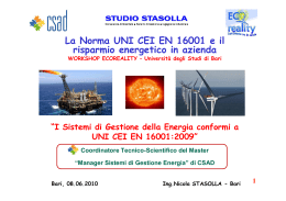 Presentazione 16001 - CSAD Centro Studi Ambientali e Direzionali