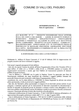COMUNE DI VALLI DEL PASUBIO