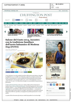 26-10-2014 - Content Management Slow Food
