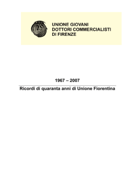 Ricordi di quaranta anni di Unione Fiorentina