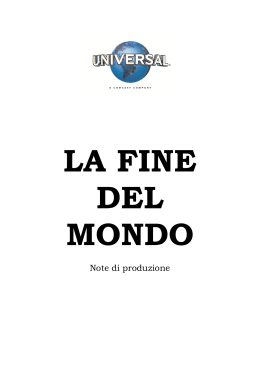 PRESSBOOK COMPLETO in ITALIANO de LA FINE DEL MONDO