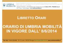 libretto orari i orario di umbria mobilità in vigore dall` 8/6/2014